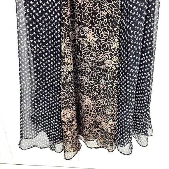 Free people patch work chiffon a line maxi dress size 0 - Picture 4 of 10